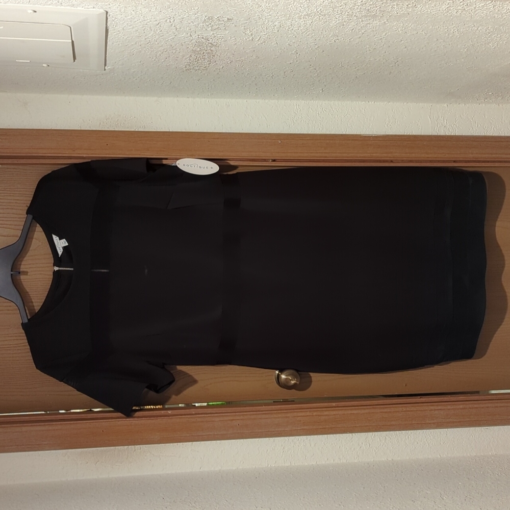 Boutique (from JC Penney) black, short sleeve dress 2X